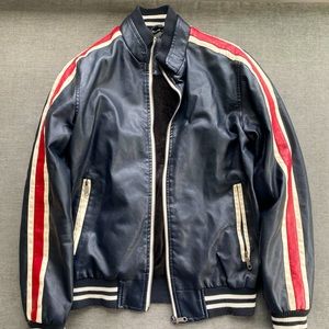 Leather bershka jacket. Men’s. Medium size
